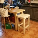 Tabouret de cuisine pour desserte suédoise
