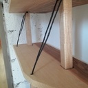 Meuble et étagères en frêne olivier