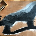 La Vallée Qui Hurle - Peinture sur bois