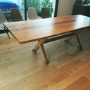 Table chêne et noyer