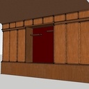 L'alcove centrale est entourée de grandes pièces de chêne