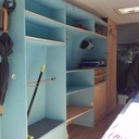 Aménagement du fourgon , pour le taf et les balades .