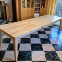 Table frêne extensible