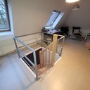 Escalier 2 quarts tournants en hévéa