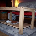 La scie circulaire a cramé le bois. S'pas grave c'est en dessous.