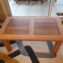 Table basse chêne noyer