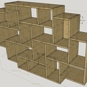 Etagère déstructurée en chêne