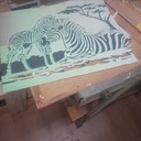 Maman et bébé zèbre