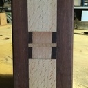 Un maillet en bois de récupération