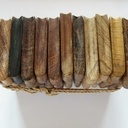 Série de livres en bois africains pour xylothèque