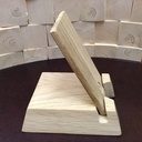 Support smartphone et iPad mini en chêne