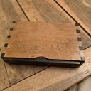 Boite à crayons olivier et chêne