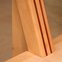 Meuble TV pour écran plat en Sycomore et padouk