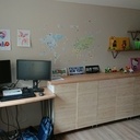 Bureau et enfilade de rangement
