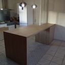 Plan de travail / îlot central en chêne