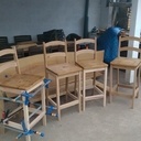 Chaises de bar en hêtre et chêne