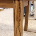 Table à rallonges ouverture papillon en vieux chêne