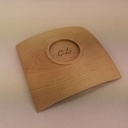 Assiette carrée au tour