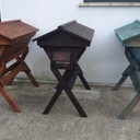 huile teintée marron - bois brulée - huile teintée bleu