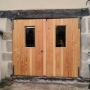 Portes de grange vitrées