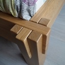 Lit : mi-bois à enfourchement