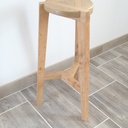 Guéridon,   2016,  chêne rouge et chêne doré