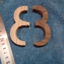 Huit en bois : Noyer / Chêne