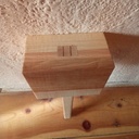 Maillet en frêne et chêne avec coins en merisier