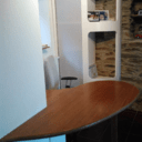 Armoire d'angle, en CP cintré