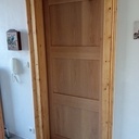 Porte coulissante en chêne