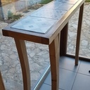 Petite console en chene avec pied courbes