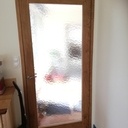 Porte vitrée en chêne