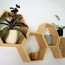 Étagère murale hexagone