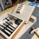Boîte de rangement pour bédane carré