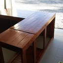 Bureau d'angle acajou