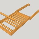 Râtelier à pantalons sur coulisseaux bois à sortie totale