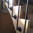 Escalier à l'anglaise, limon débillardé