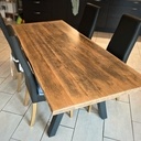 Table à manger Métal/Bois