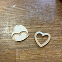 Boucles d'oreilles en placage de chêne et sycomore