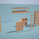 Lit enfant aménagé