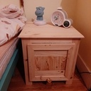 Petite table de nuit pour ma filleule en bois de palettes