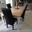 Table style provencal en chêne sur chaniere pottker sans effort avec rallonge