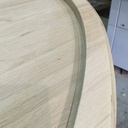 doublement de l'épaisseur du plateau (45mm final) et bandeau 3mm autour