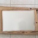Miroir en vieux bois brulé soleil