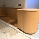 Tête de lit plaqué chêne, finition cintrée