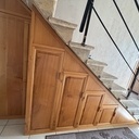Meuble à chaussures sous escalier