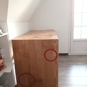 Bureau en châtaignier et valchromat