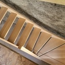 Escalier quart tournant frêne.