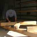 Mise sur ligne et picage des pièces de bois de faîtage, sous-faîtage et croix de St-André