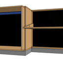 Penderie bureau étagère